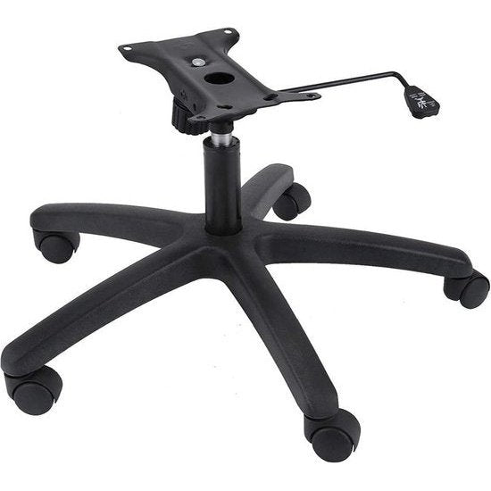 "Baza scaunului de birou, design ergonomic, roti pivotante"