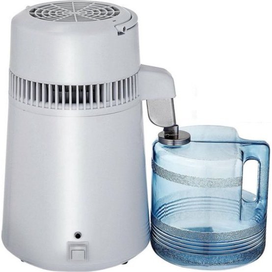 Wasserfilter, 4L Fassungsvermögen, 750W Leistung, Edelstahl, Weiß