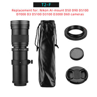 Super Telefoto Zoomlens, 420-800mm Brandpuntsafstand, Universele 1/4 Draad