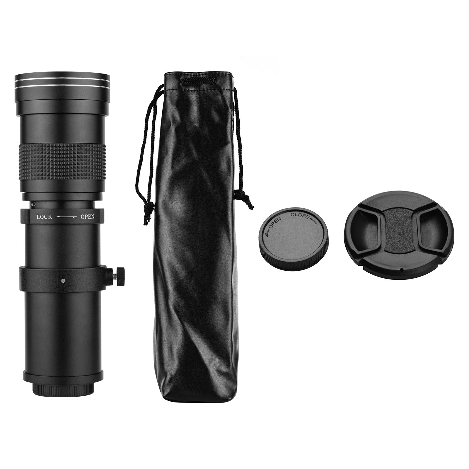 Super Telephoto Zoom Lens, 420-800mm Focal Length, Universal 1/4 Thread