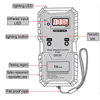 Infrared Frequency Tester, 4-bit Digital, Illumination Function