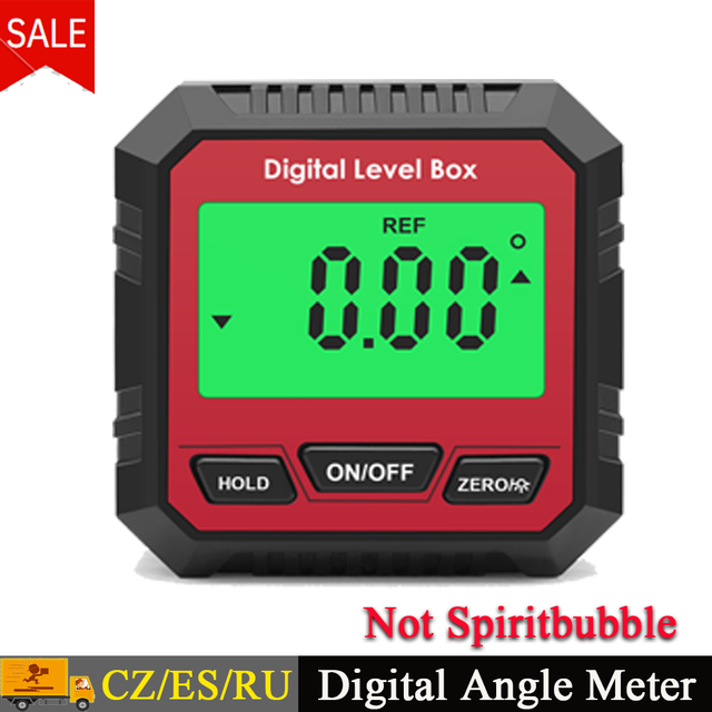 Digital Angle Meter, Magnetic Base, Absolute/Relative Measurement