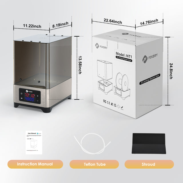 3D-skrivare Filament Förvaringsbox, Håll Filament Torrt, Kompatibel med Flera Filamentstorlekar