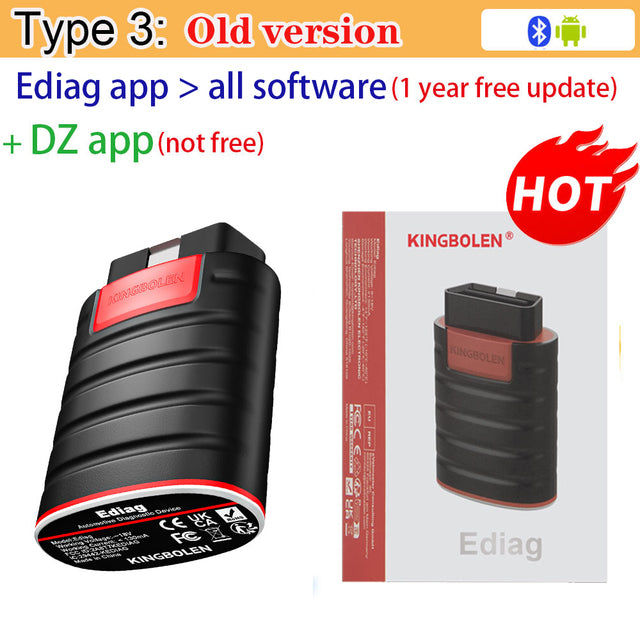 OBD2 Scanner Bluetooth, Alle System Diagnostic, ECU Kodning