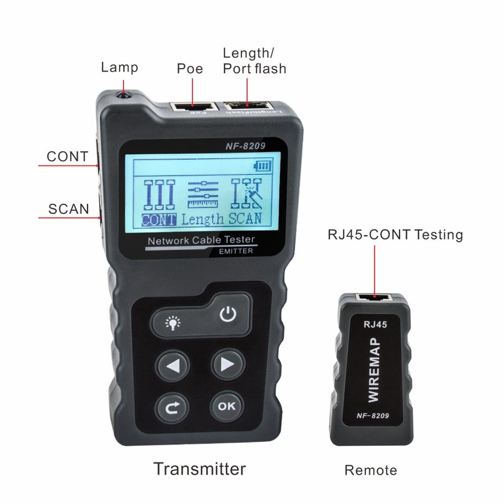 Network Cable Tester, POE Compatibility, Wiremap Scanner Technology