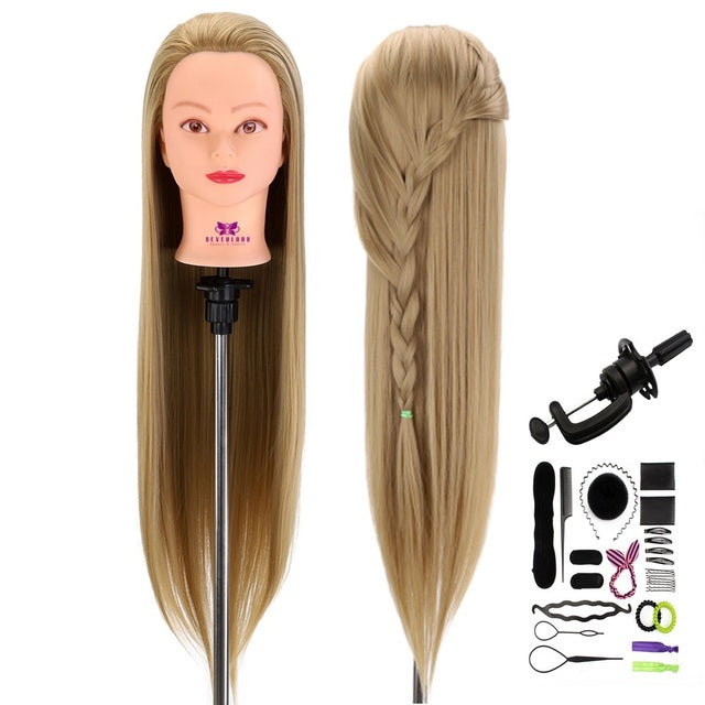 29-inch Synthetisch Haar Oefenhoofd - Kleurrijke Kapsels Trainings Dummy Pop