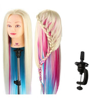 29-inch Synthetisch Haar Oefenhoofd - Kleurrijke Kapsels Trainings Dummy Pop