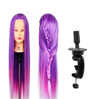 29-inch Synthetisch Haar Oefenhoofd - Kleurrijke Kapsels Trainings Dummy Pop