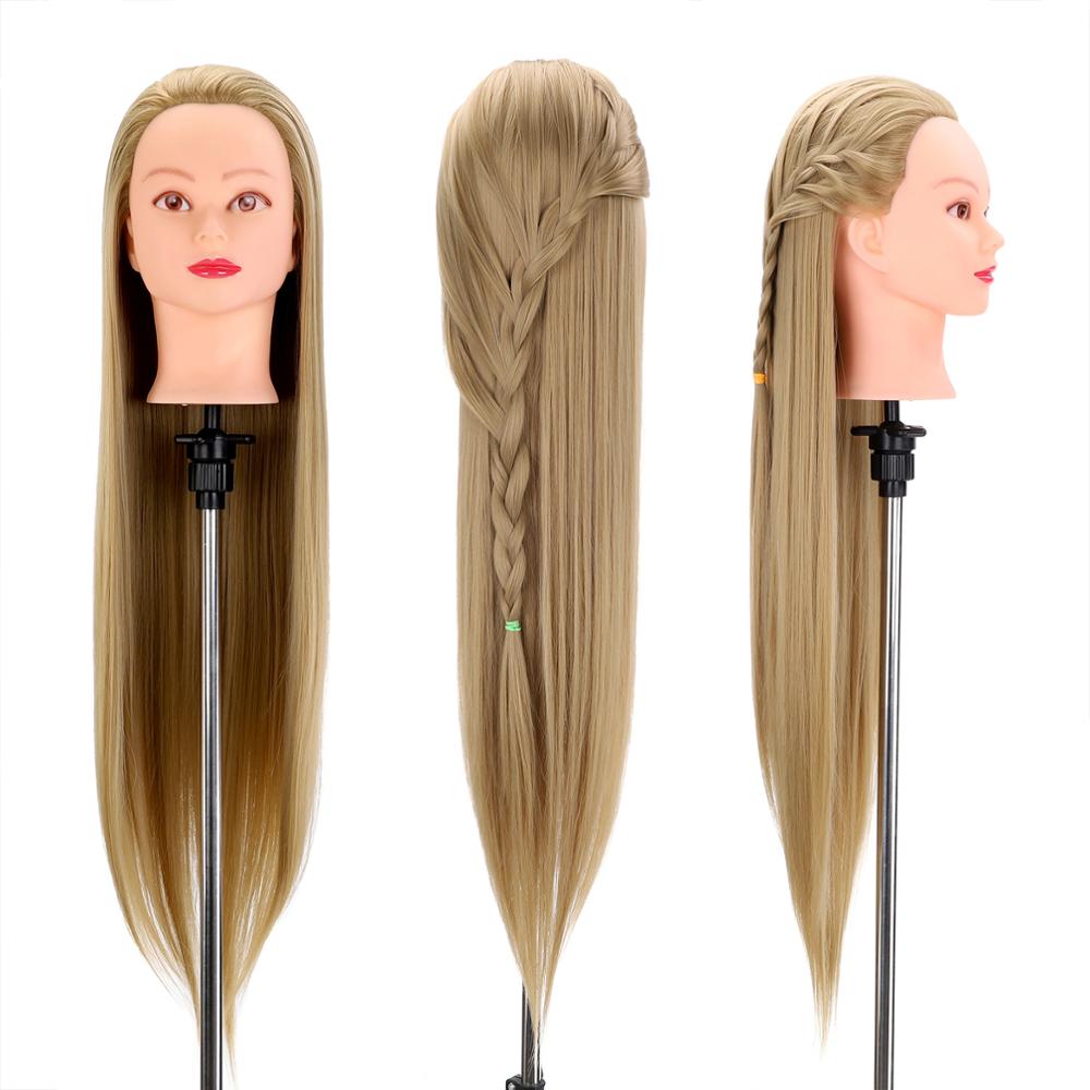 Hair Styling Mannequin, High Temp Fiber, Blonde Dummy Dolls