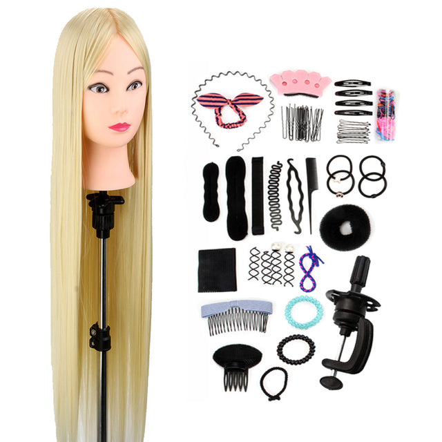 Haarstyling-Mannequin, Hochtemperatur-Faser, Blonde Attrappen-Puppen