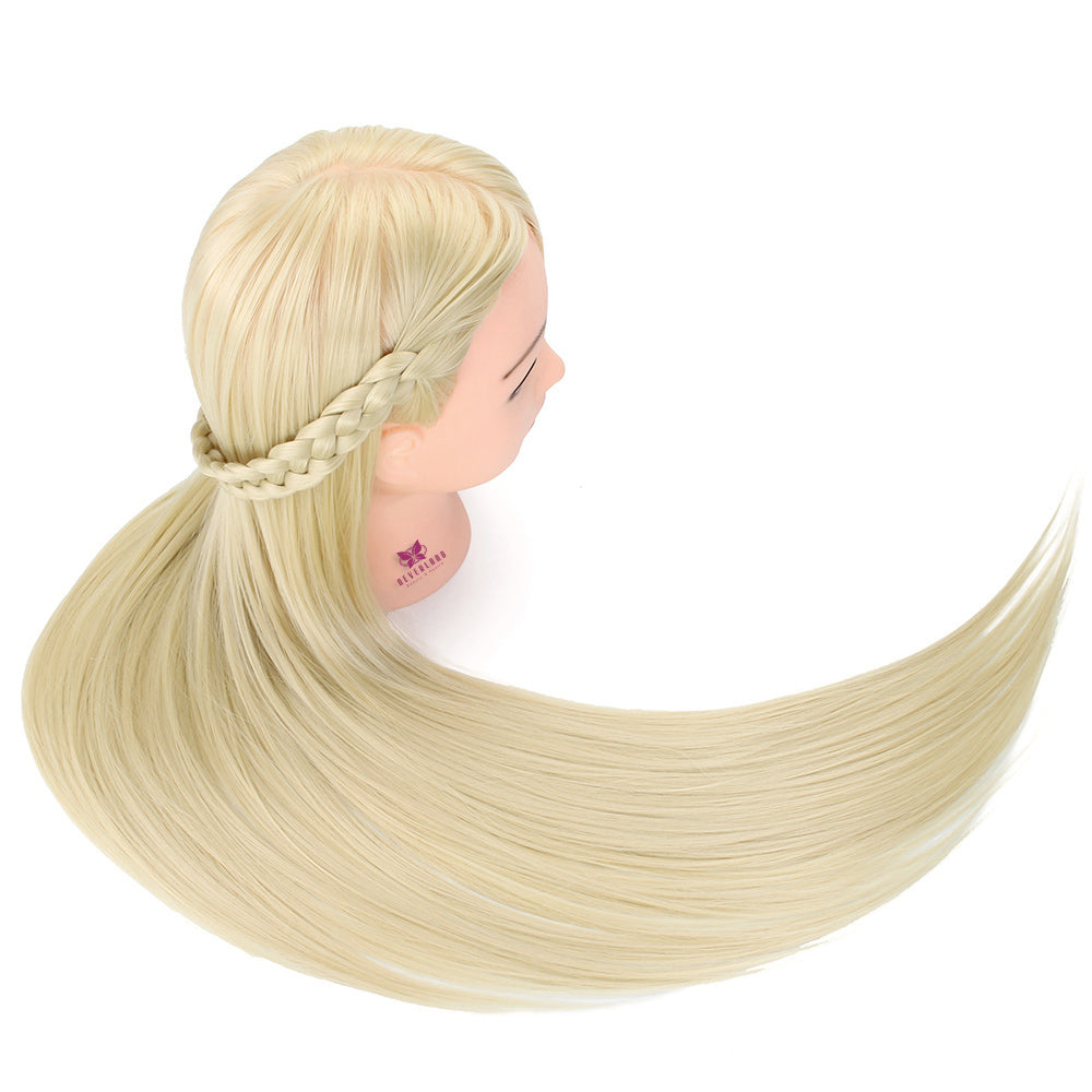 Hair Styling Mannequin, High Temp Fiber, Blonde Dummy Dolls