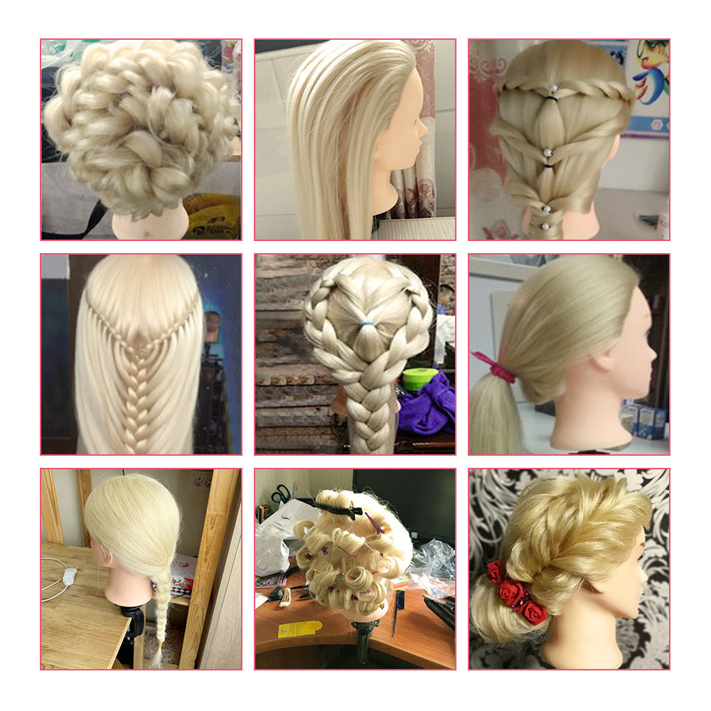 Haarstyling-Mannequin, Hochtemperatur-Faser, Blonde Attrappen-Puppen