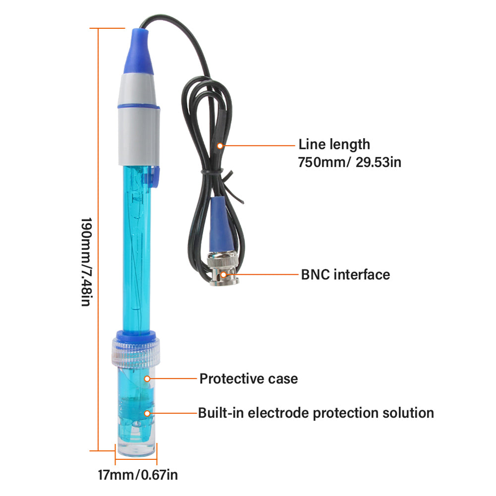 PH Meter Probe, BNC-stik, Akvarie Hydroponisk