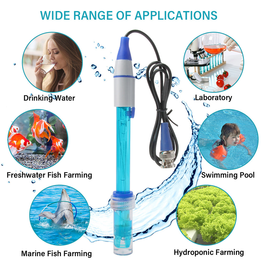 PH Meter Probe, BNC-stik, Akvarie Hydroponisk