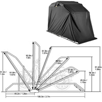 Motorcycle Shelter, Retractable Design, Waterproof & UV Protected