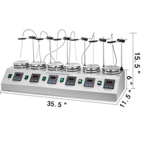 Magnetische Roerder Warmteplaat, Verstelbare Snelheid, LED Scherm, Snelle Verwarming