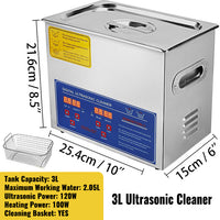 Ultrasonic Cleaner, Digital Control Panel, SUS304 Material