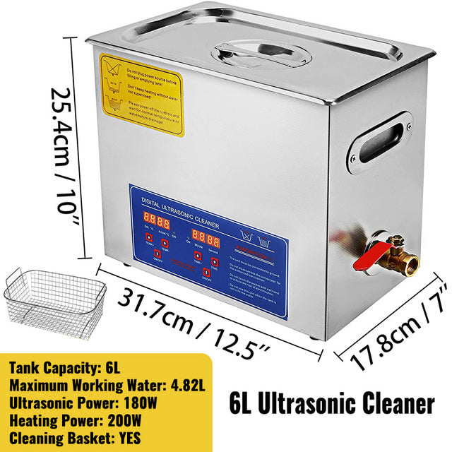 Ultrasonic Cleaner, Digital Control Panel, SUS304 Material