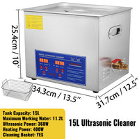 Ultrasonic Cleaner, Digital Control Panel, SUS304 Material