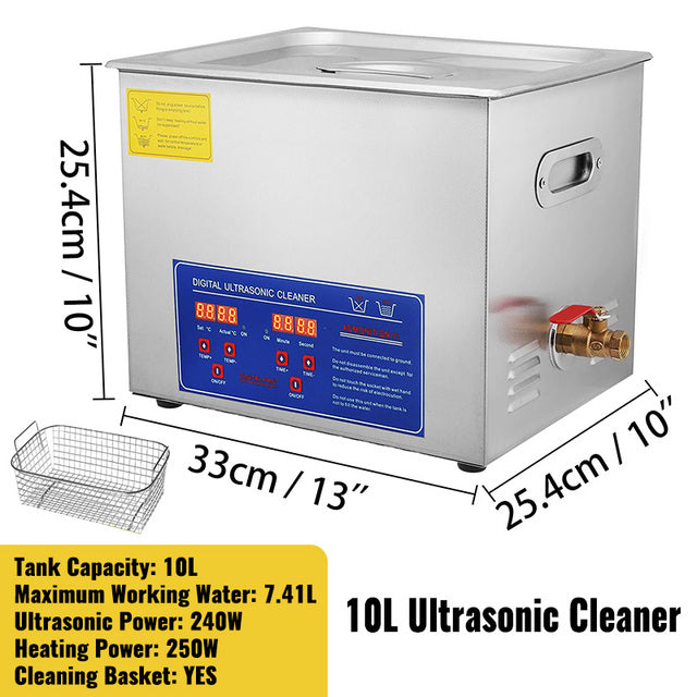 Ultrasonic Cleaner, Digital Control Panel, SUS304 Material