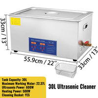 Ultrasonic-puhdistin, digitaalinen ohjauspaneeli, SUS304-materiaali