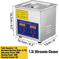 Ultrasonic-puhdistin, digitaalinen ohjauspaneeli, SUS304-materiaali
