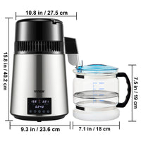 Home Water Distiller, 15L/H Speed, Touch Screen Time Setting