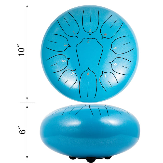 Ståltunge tromme, 11 toner, stål-titanium legering, rejsetaske inkluderet.