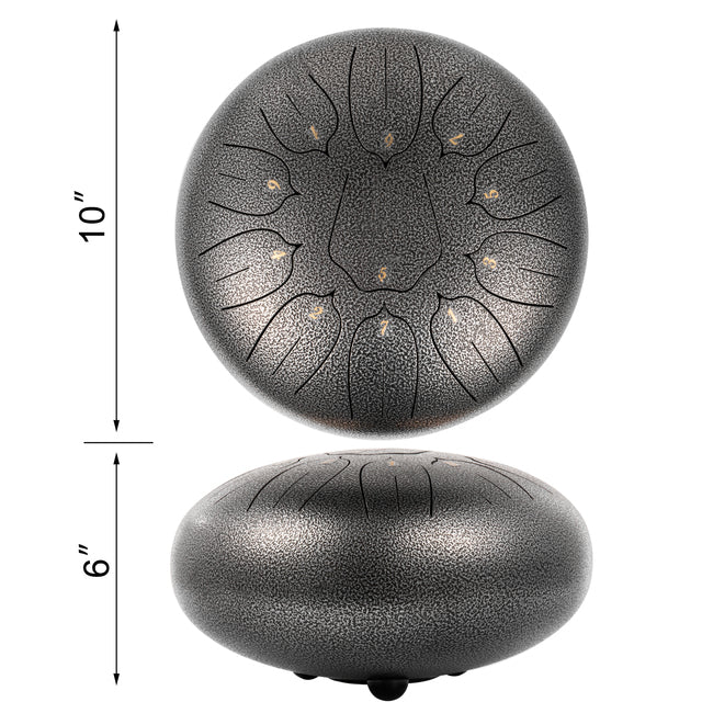 Ståltunge tromme, 11 toner, stål-titanium legering, rejsetaske inkluderet.