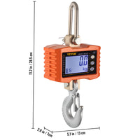 1000KG Digitale Kraanweegschaal - Aluminium, LED Scherm, Verstevigde Ring & Haak