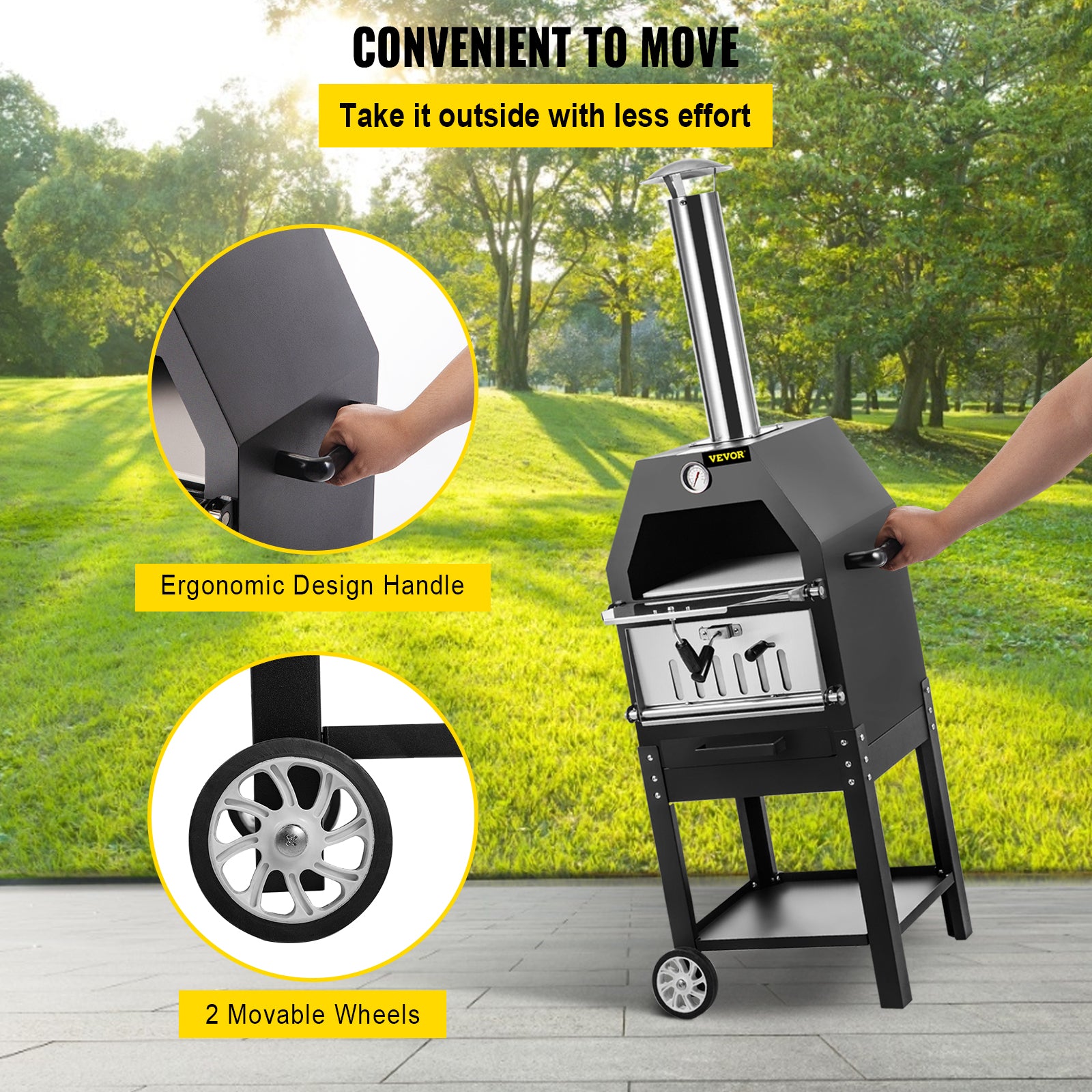 Wood-Fired Pizza Oven, Portable, Time-Saving