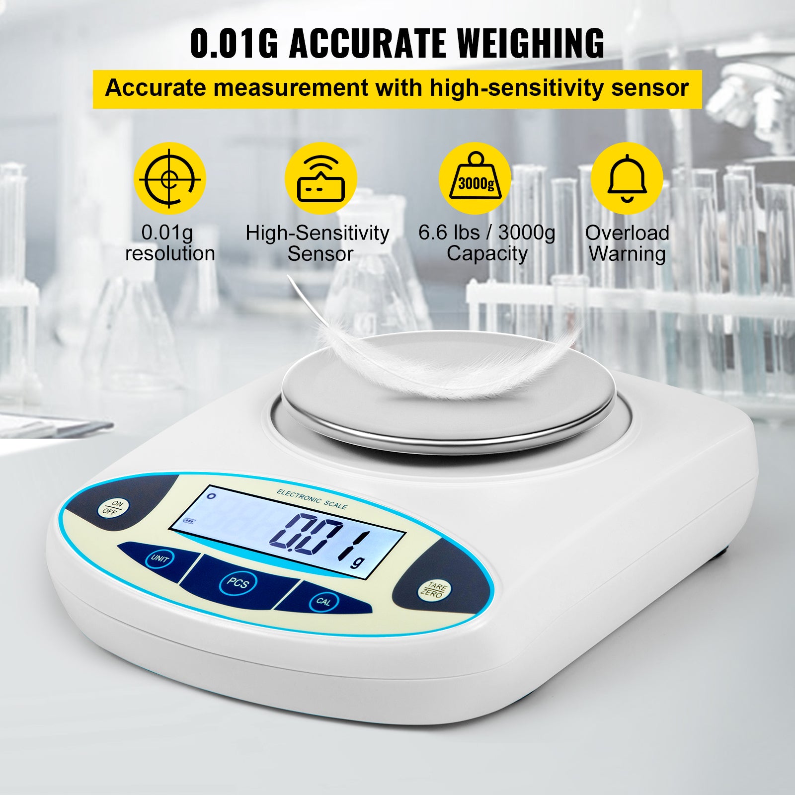 Analytical Balance, High Precision, 3000g x 001g