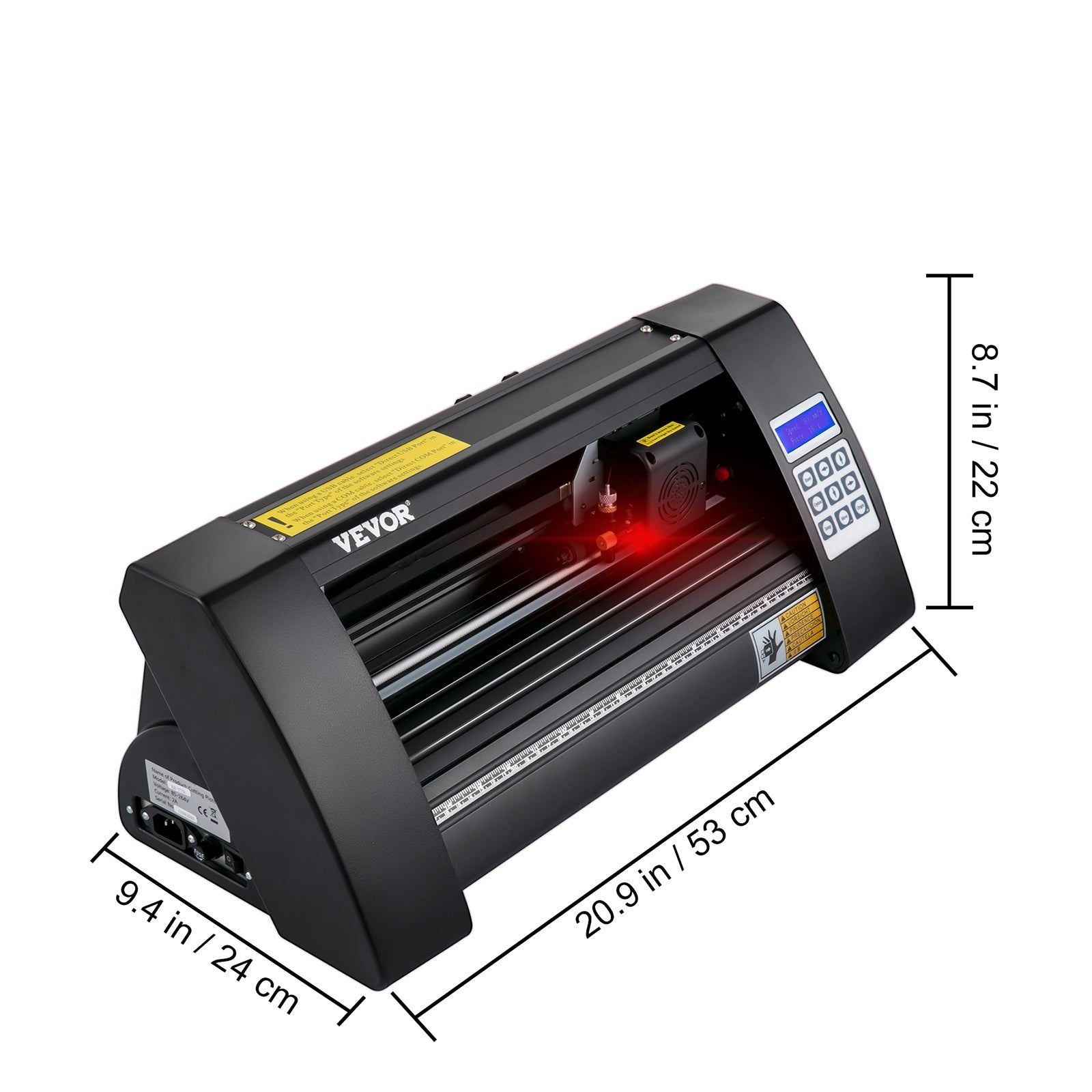 Vinyl-Schneideplotter 375 mm – LCD-Bildschirm, Laserführung und Kompatibilität mit mehreren Systemen