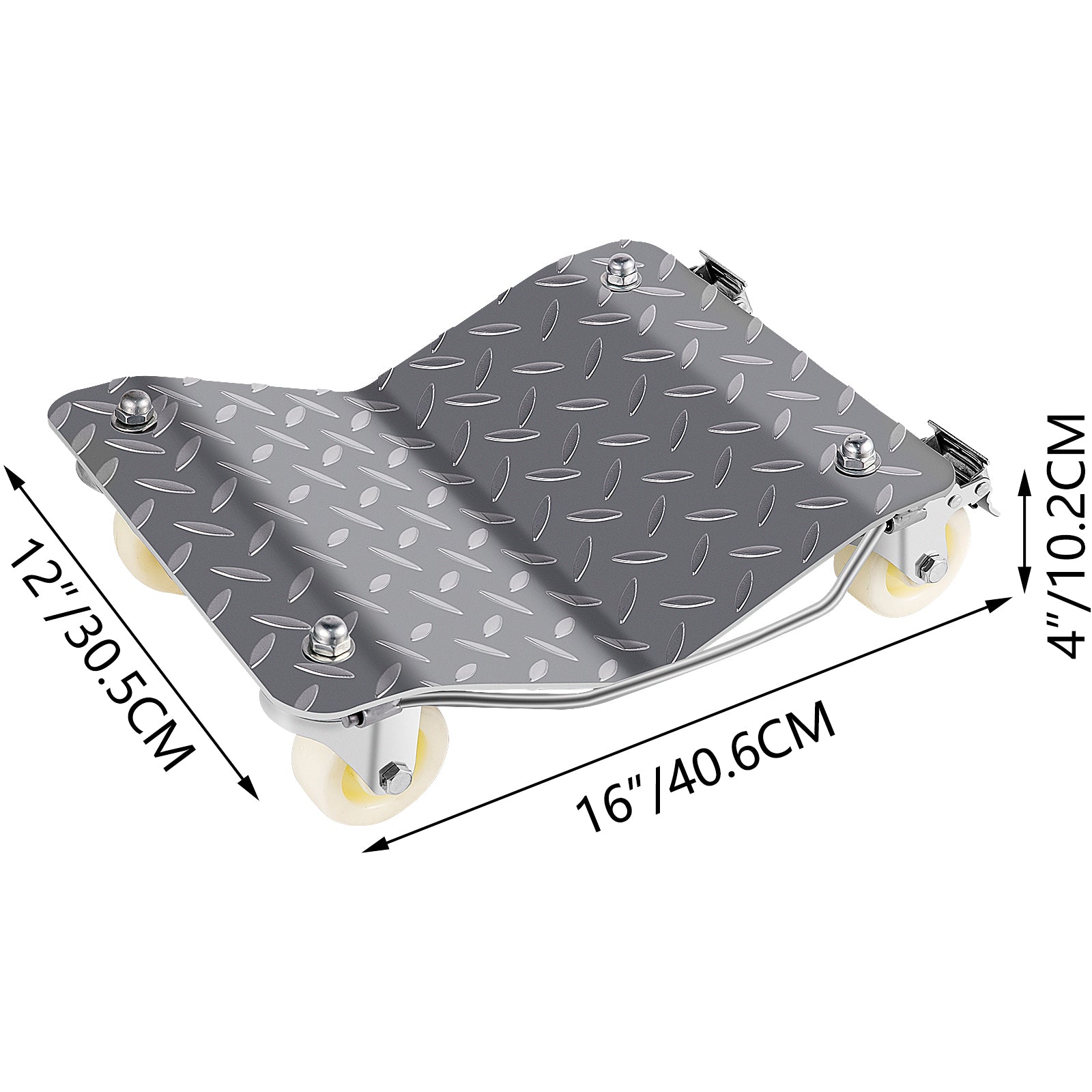 Troler Dolly, 4 Roti Pivotante, Capacitate de Greutate de 1500 lbs