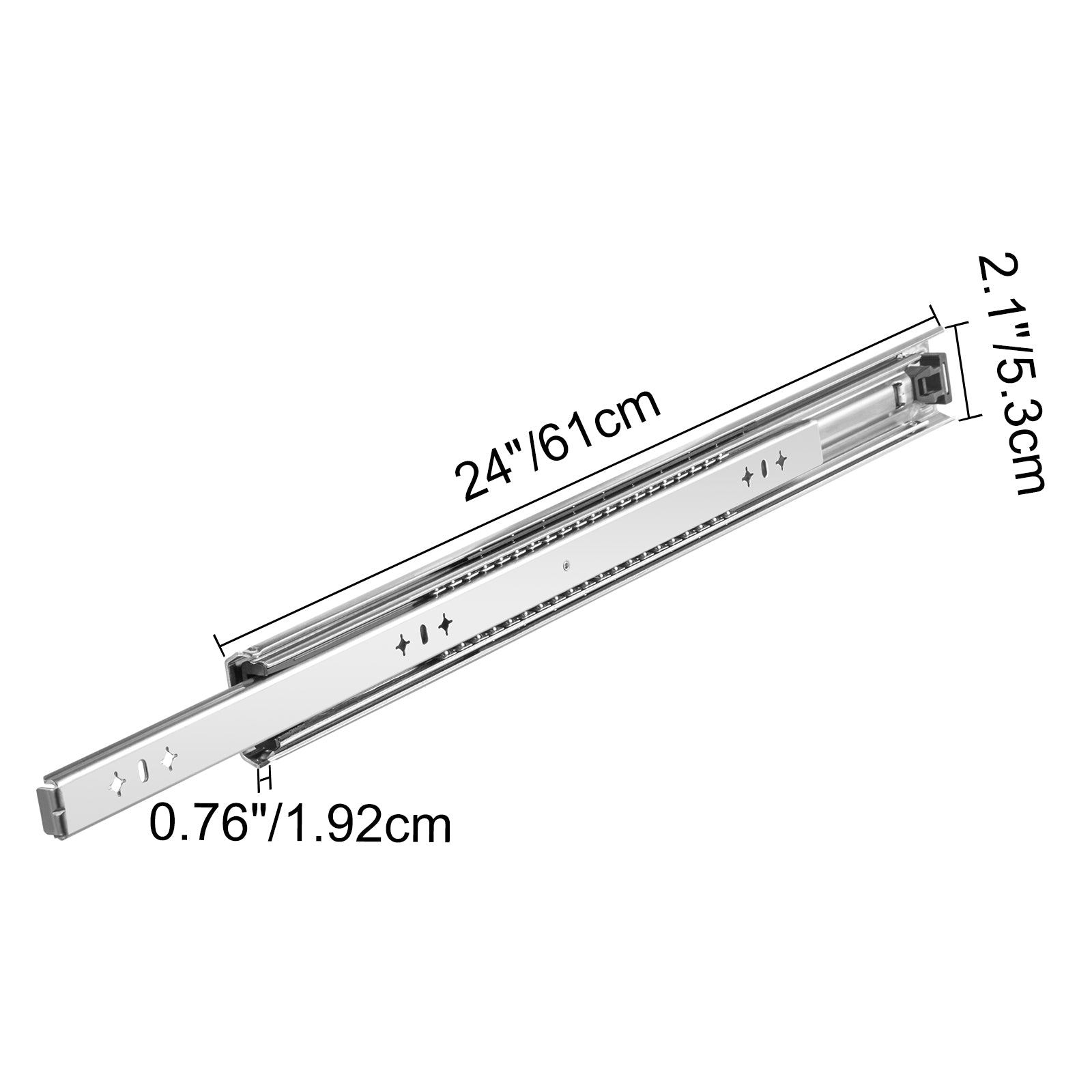 Stainless Steel Drawer Slides, 250 lbs Capacity, Low Noise