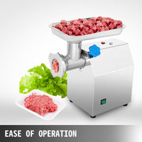 Elektrisk Kød Grinder, 250 kg/t Kapacitet, 1100W Effekt