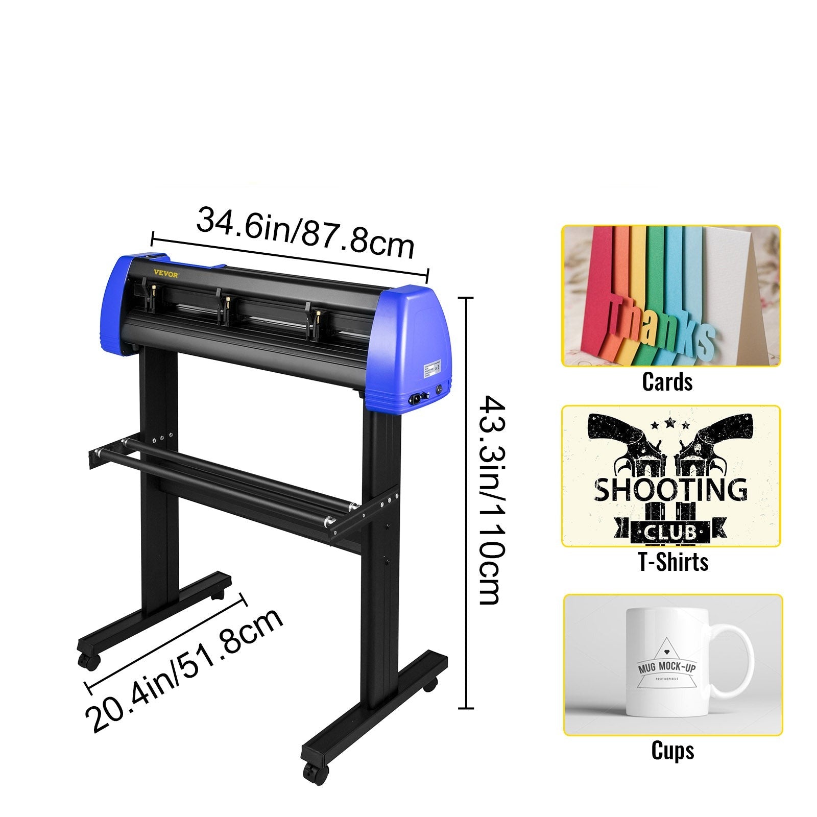 Vinyl Snijplotter - 28 Inch, 20 Snijmessen, LCD Scherm