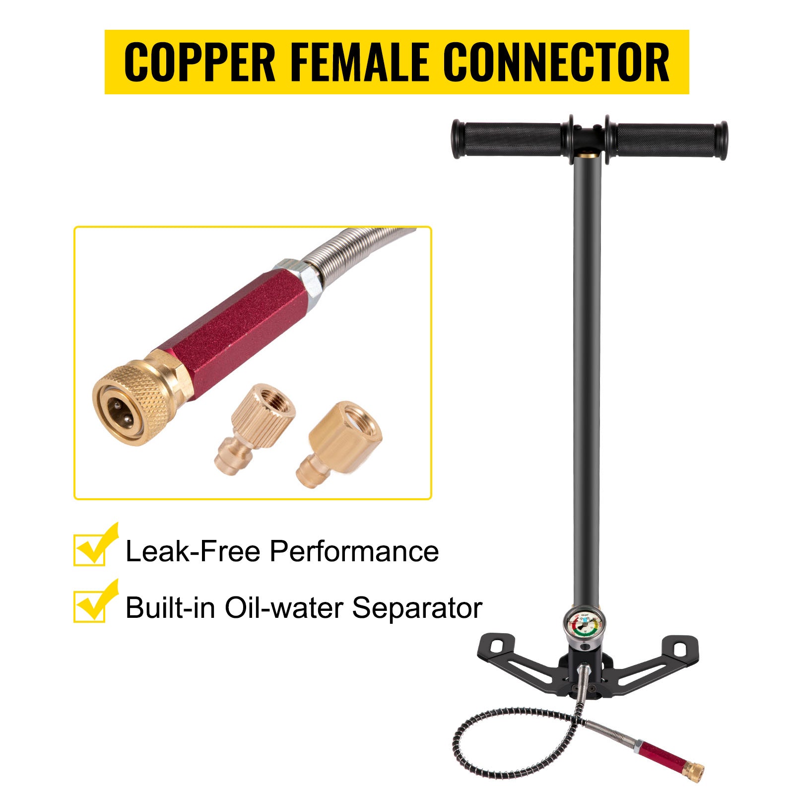 PCP-Pumpe 30 MPa 4500 PSI – 3-stufig, Manometer für Luftgewehre