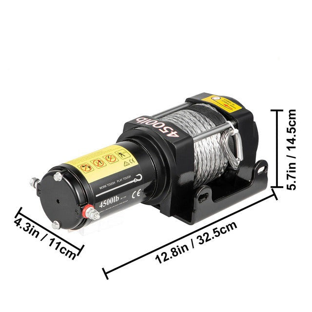 Electric Winch, 3-Stage Planetary Gear, Sliding Ring Clutch