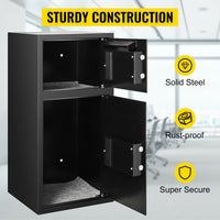 Digitaler Doppeltür-Tresor – robuste Stahlkonstruktion, zwei Entriegelungsmethoden, große Speicherkapazität und einfache Installation