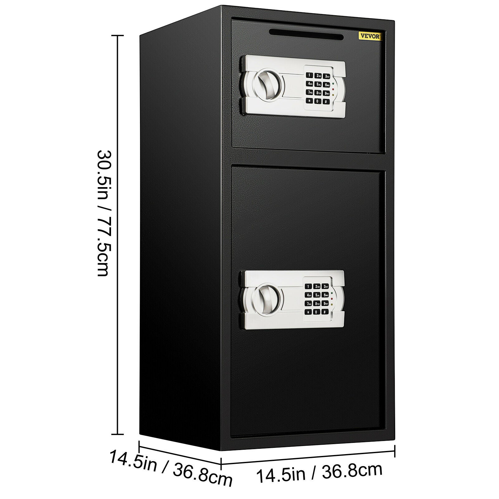 Digitaler Doppeltür-Tresor – robuste Stahlkonstruktion, zwei Entriegelungsmethoden, große Speicherkapazität und einfache Installation