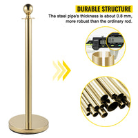 Crowd Control Stanchion Posts, Gold/Silver, Stable Base