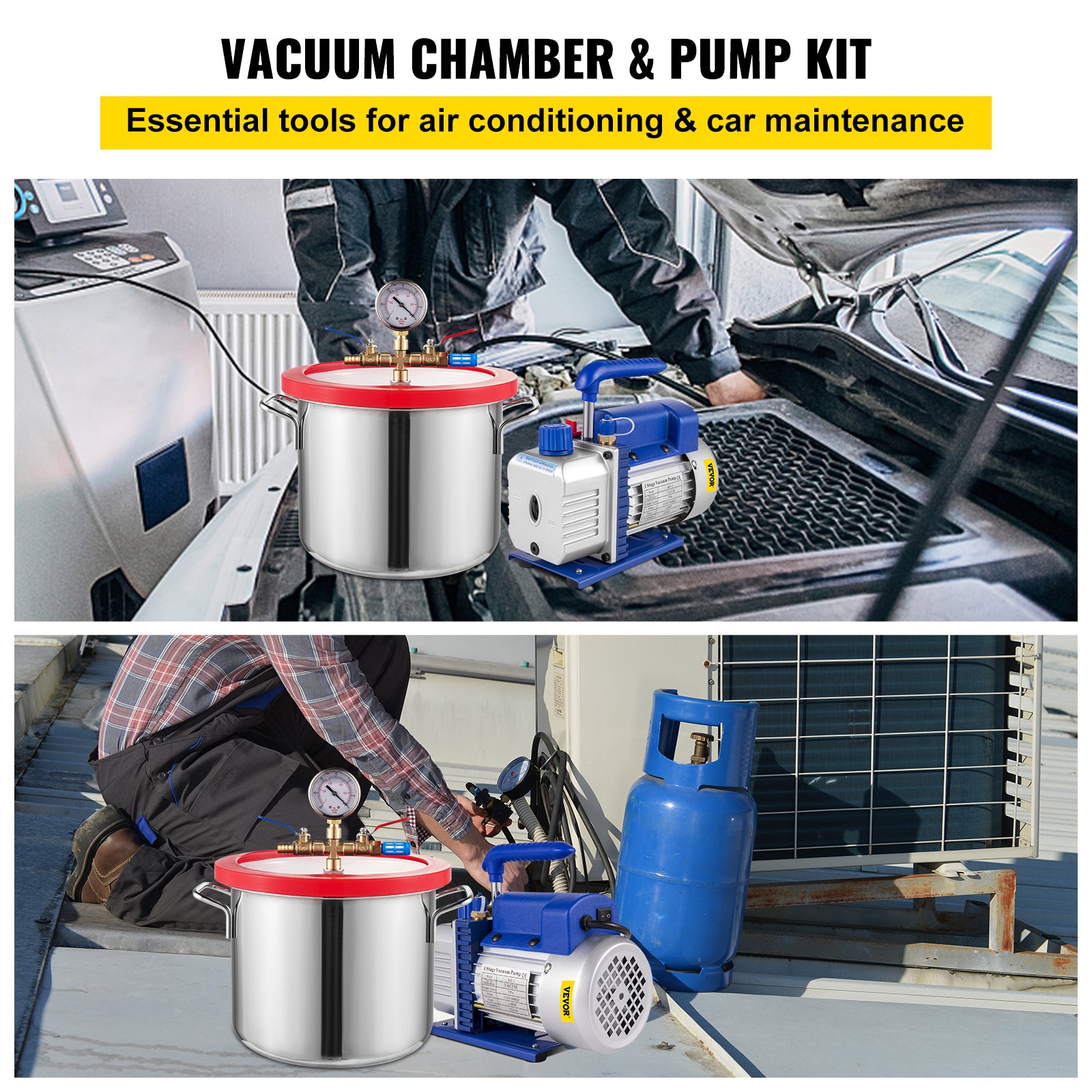 Vacuum Pump, Built-in Cooling Fan, Durable Gasket