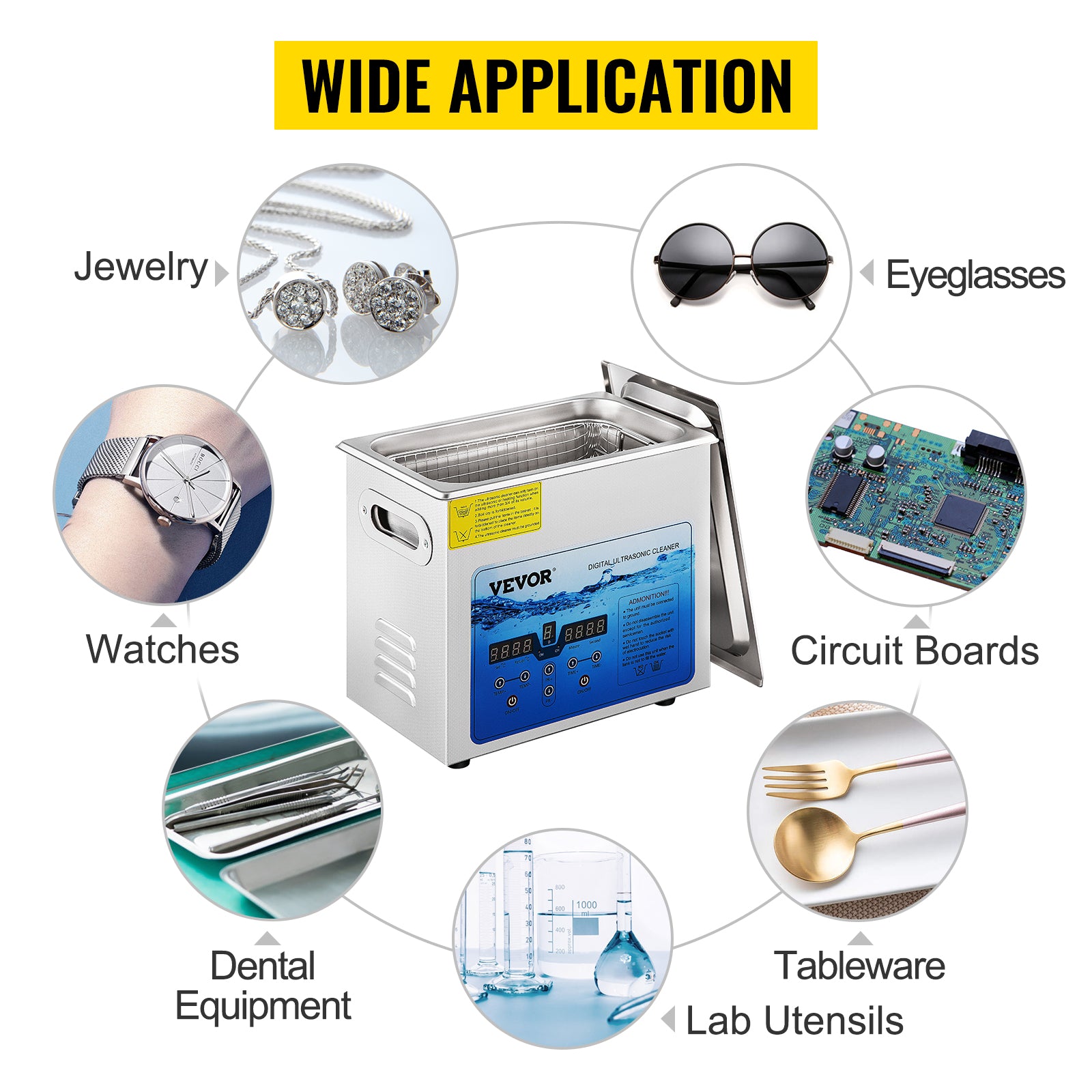 Ultrasonic Cleaner, Adjustable Frequency, Time Control