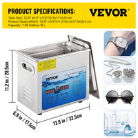 Ultrasonic Cleaner, Adjustable Frequency, Time Control