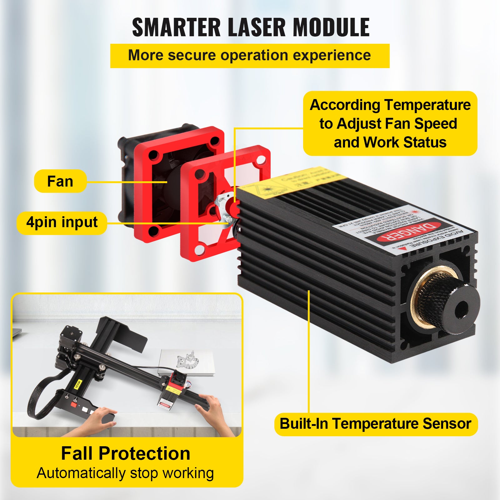 Lasergravör, 005mm noggrannhet, APP-kontroll