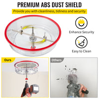 Adjustable Hole Saw Cutter Kit, Cut Holes 1-5/8 to 8, PC Dust Shield