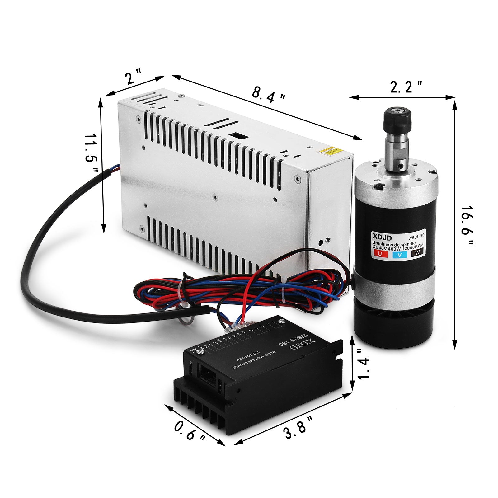 "Spindelmotor-Kit, bürstenloses Design, Luftkühltechnologie"