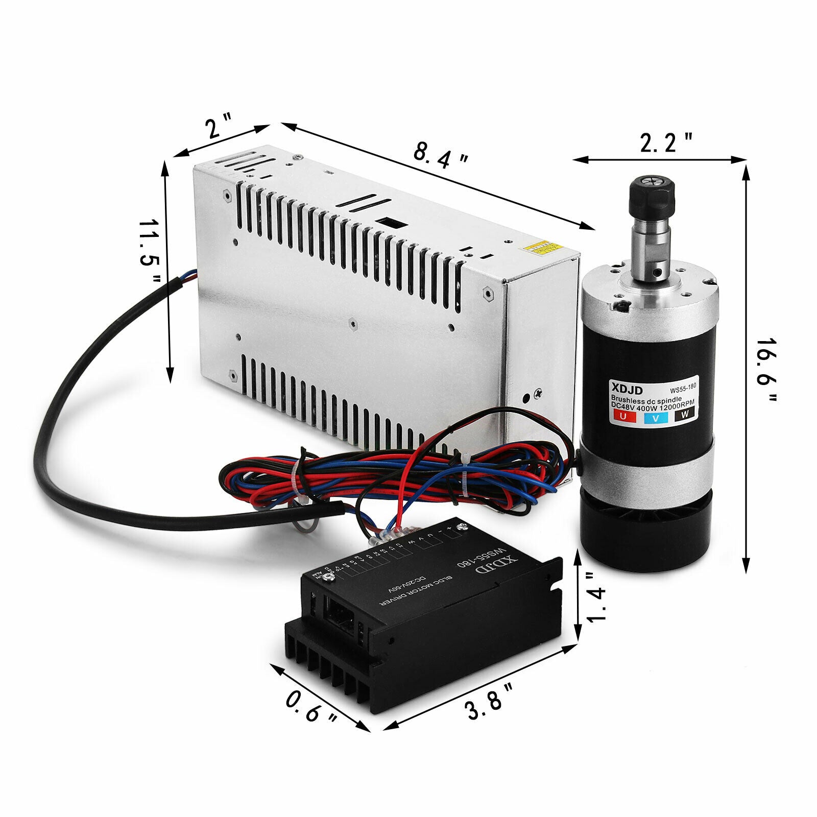 Kit motor fus, design fără perii, tehnologie de răcire cu aer