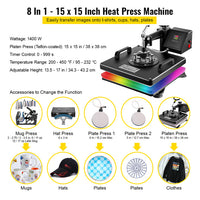 Hittepersmachine, 360° Zwenkarm, Nauwkeurige Temperatuurregeling